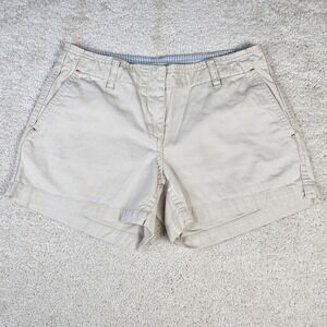 Women's Tommy Hilfiger Y2K Size 6 Petite Khaki Tan‎ Chino Shorts Classic Casual